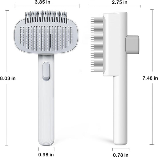 Lgyjqtcmg stainless steel detangling brush close up