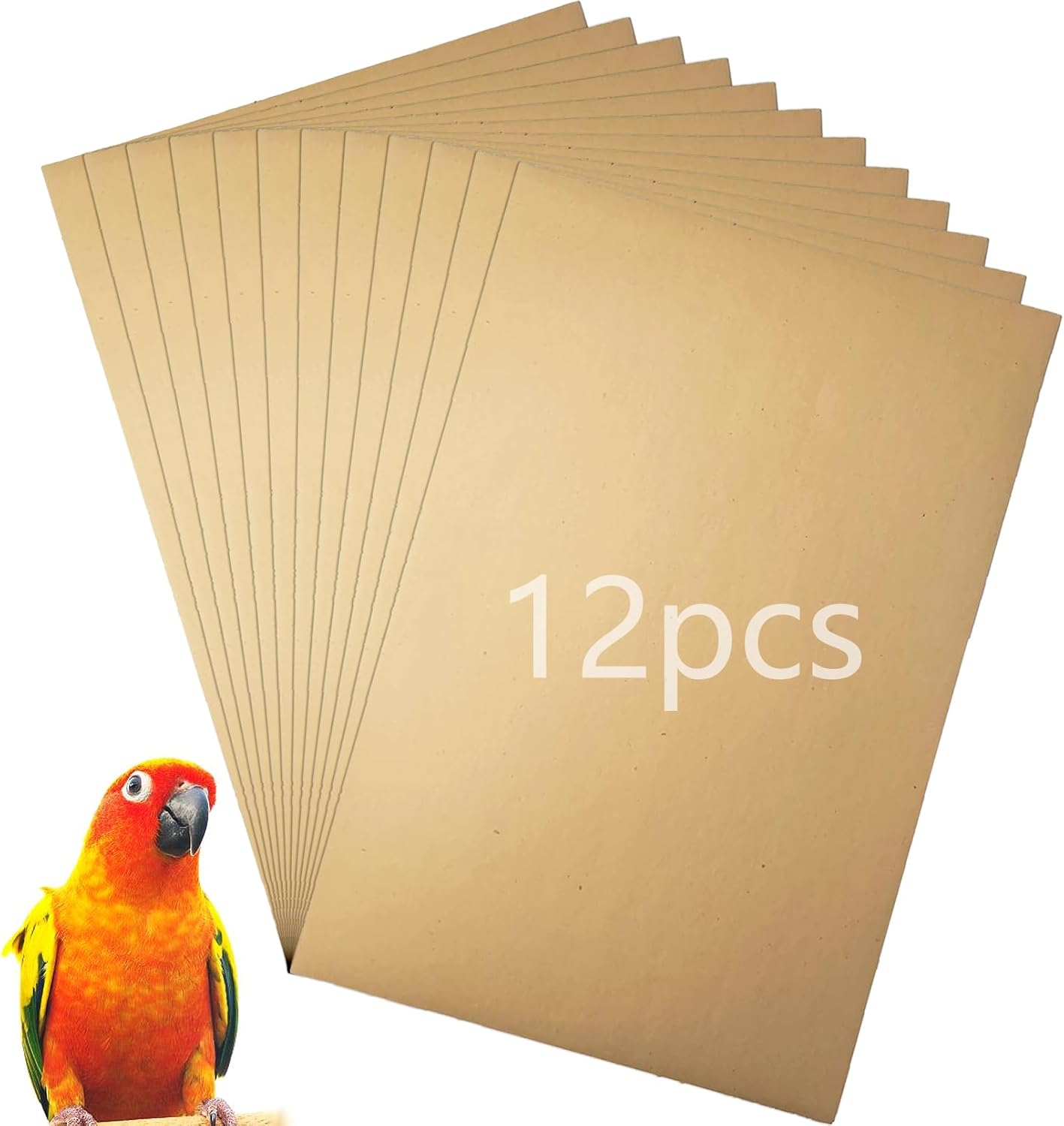 Hamiledyi Bird Gravel Paper, Special Sea Sand Liner for Page, Parrot Cage Gravel Paper Mat, 17x11 Inch Disposable Cushion Pads for Bird Parakeet Budgie 32PCS - Image 9