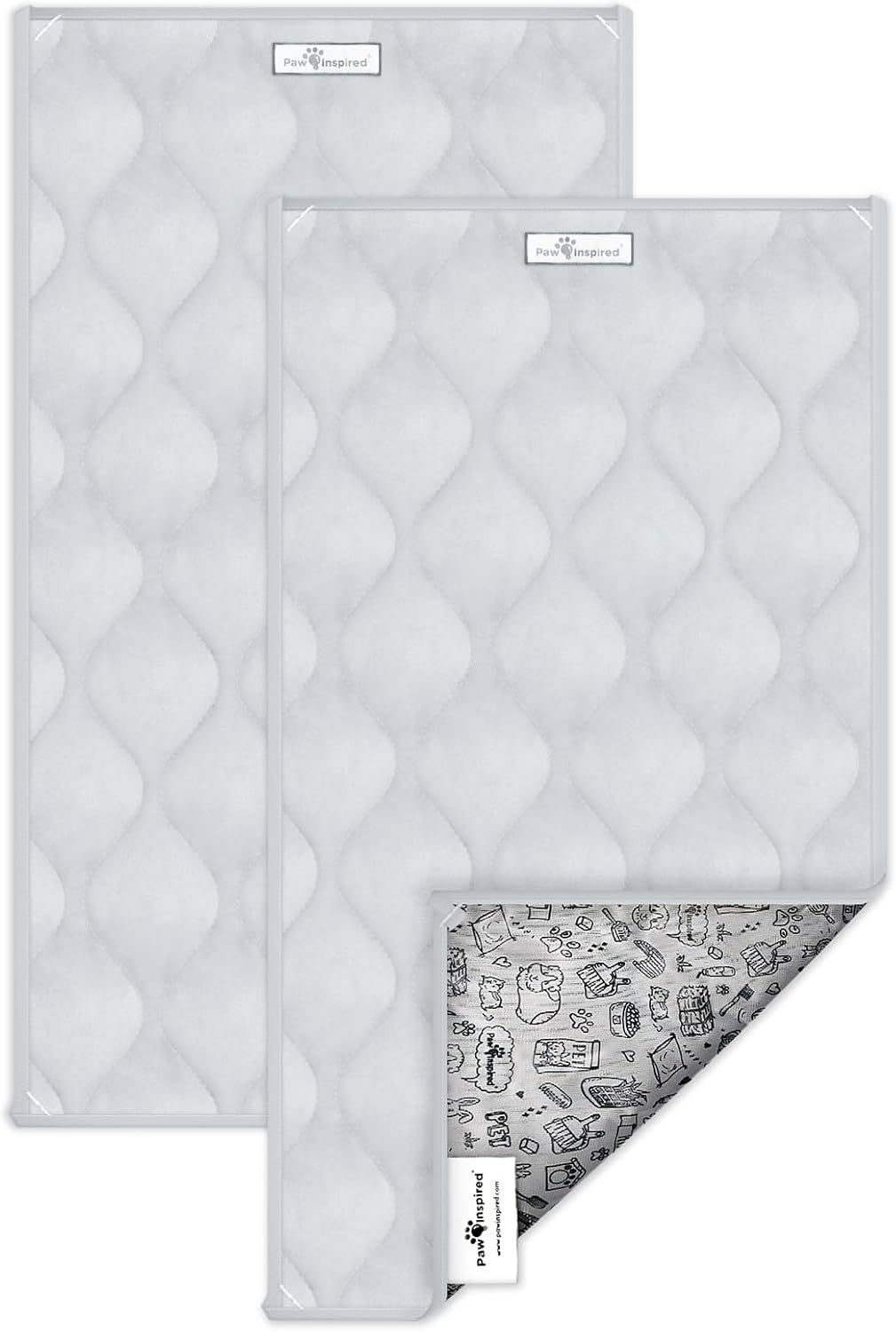 Paw Inspired PopCorner Guinea Pig Cage Liners | Washable Fleece Bedding or Pet Bed Mat for Small Animals | Super Absorbent Pee Pad with Reinforced Corners and Waterproof Bottom (Midwest, Gray) - Image 15