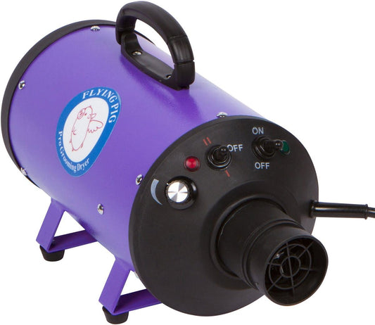 Flying Pig High Velocity Dog Pet Grooming Dryer w/Heater (Model: Flying One, Purple) - Image 2
