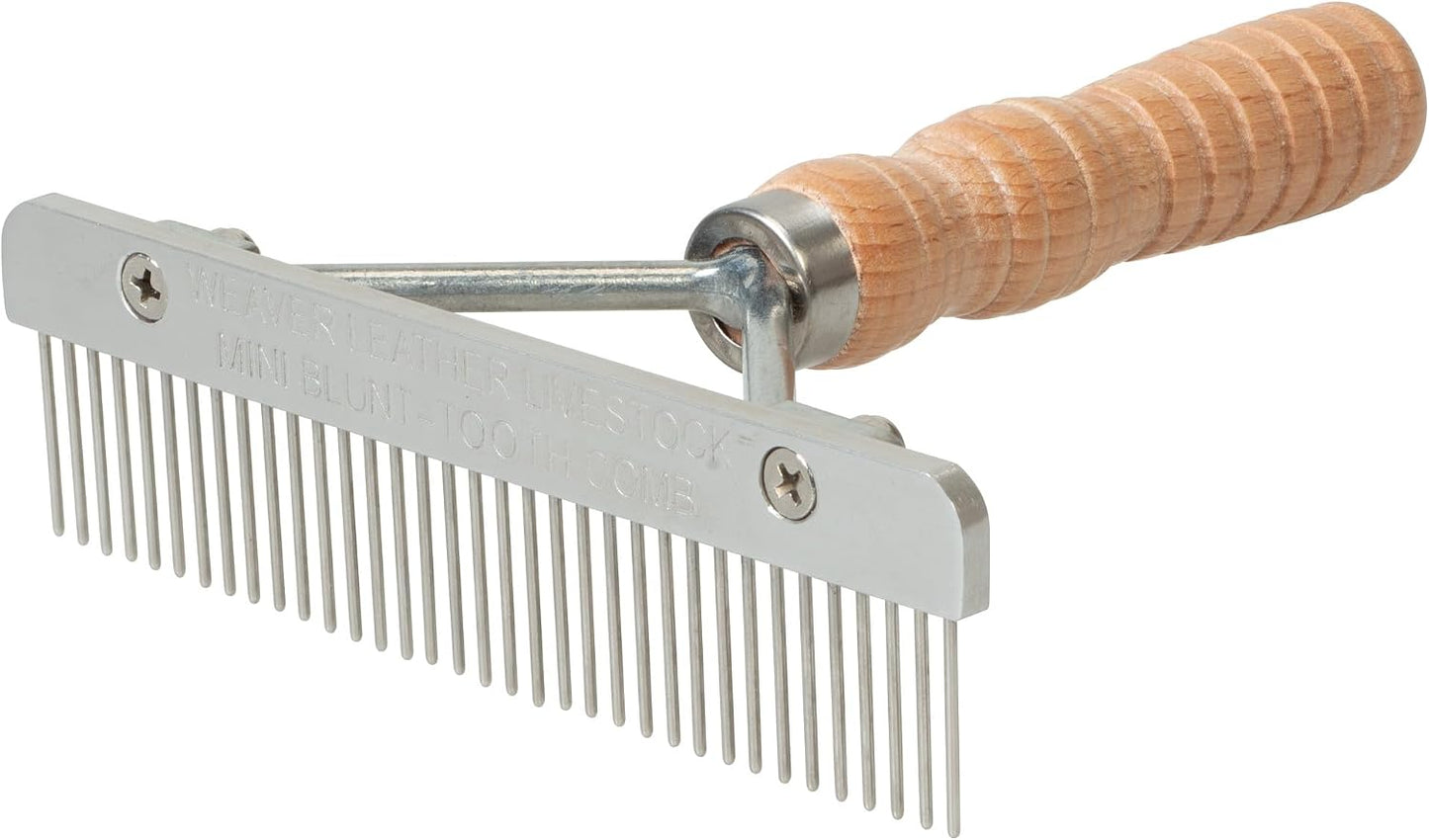 Weaver Leather Livestock Mini Show Comb front view professional livestock grooming tool.