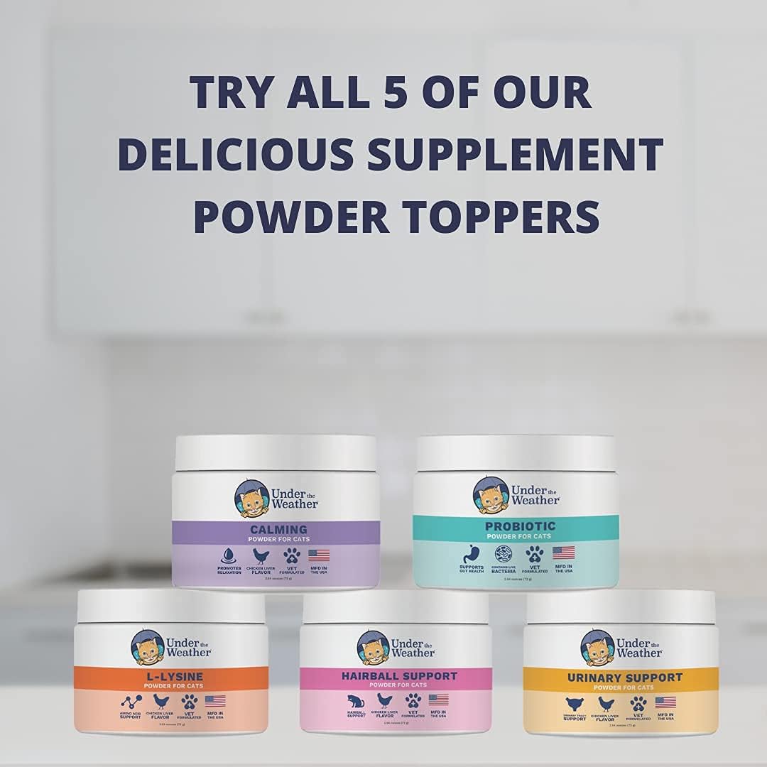 Vet-formulated cat supplement powder for daily use