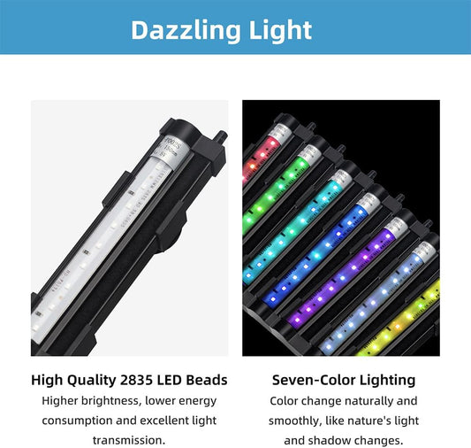 DaToo LED fish tank bubbler showing built in air bubble hole structure