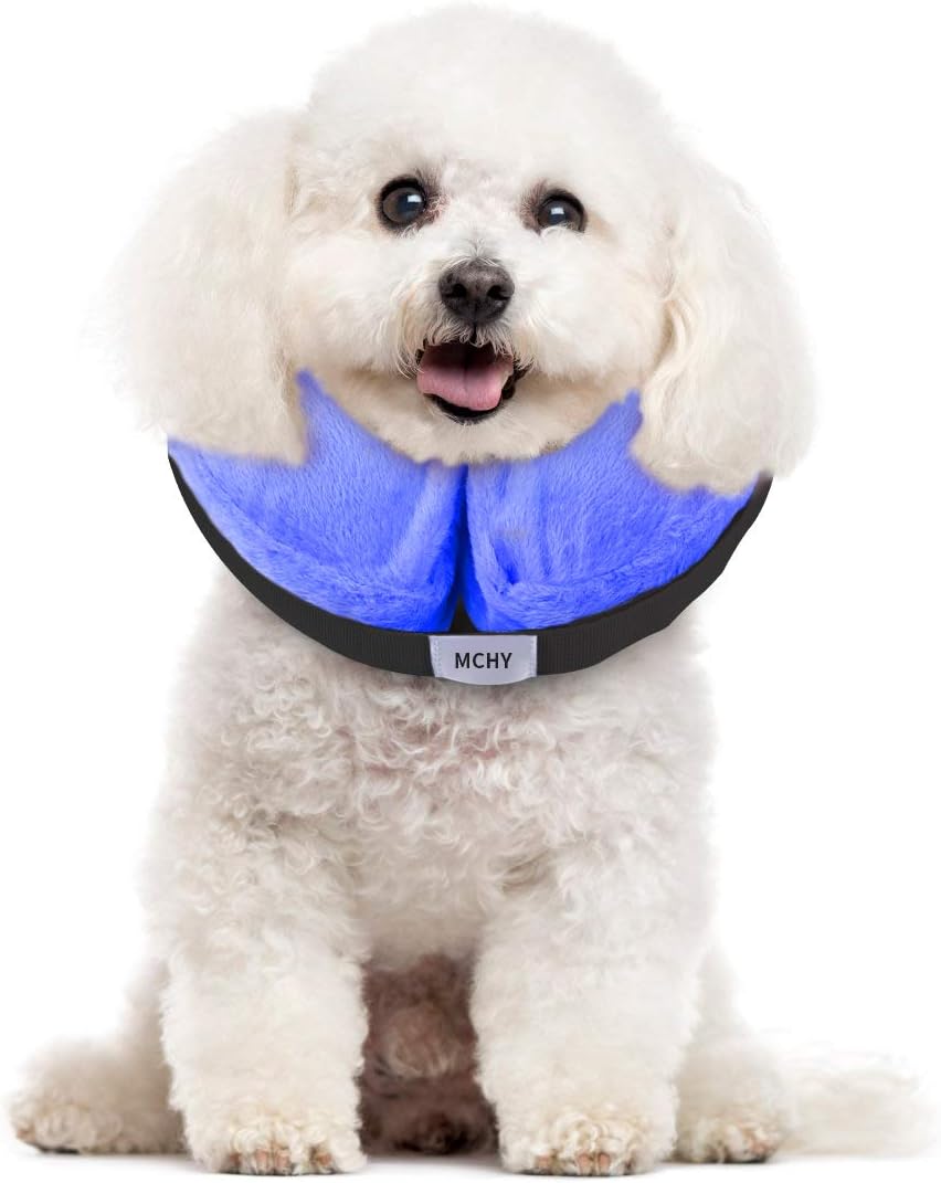 MCHY Inflatable Dog Cone,Adjustable Recovery Collar for Dogs After Surgery,Prevent from Biting & Scratching,Not Block Vision (Pink, S-Neck 7''- 12'') - Image 14