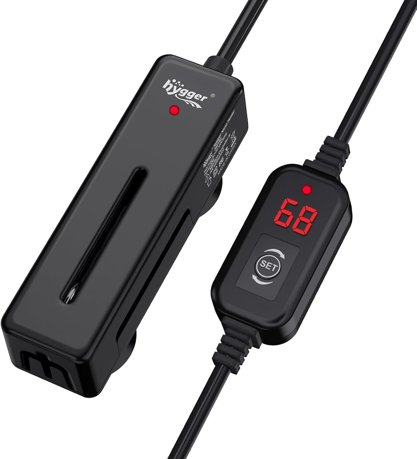 Hygger 50W heater packaging and components