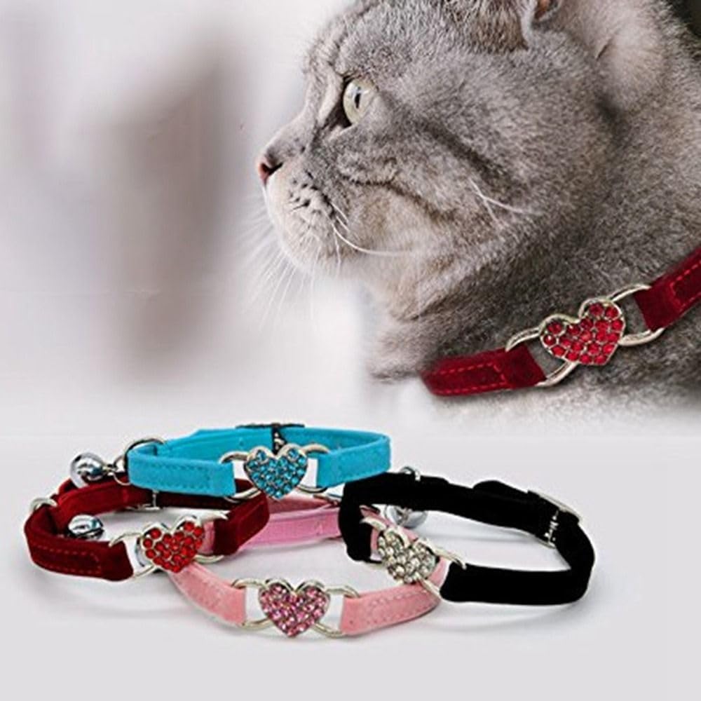 BINGPET pink rhinestone pet collar showing the durable silver metal buckle construction