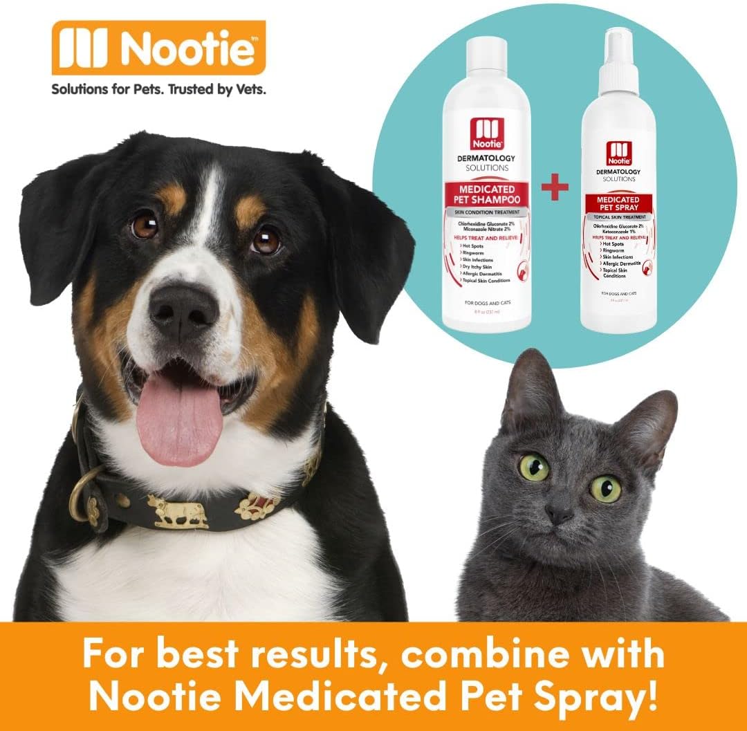 Nootie Medicated Pet Spray packaging for sensitive skin relief