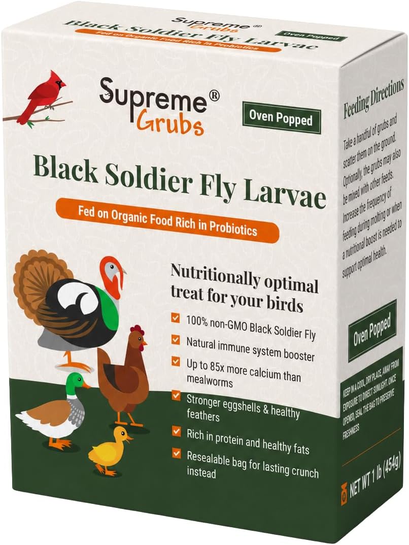 Supreme Grubs 5lb bulk bag for long lasting chicken nutrition