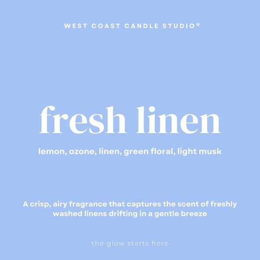 West Coast Candle Company fresh linen odor eliminating wax melts for dogs packaging