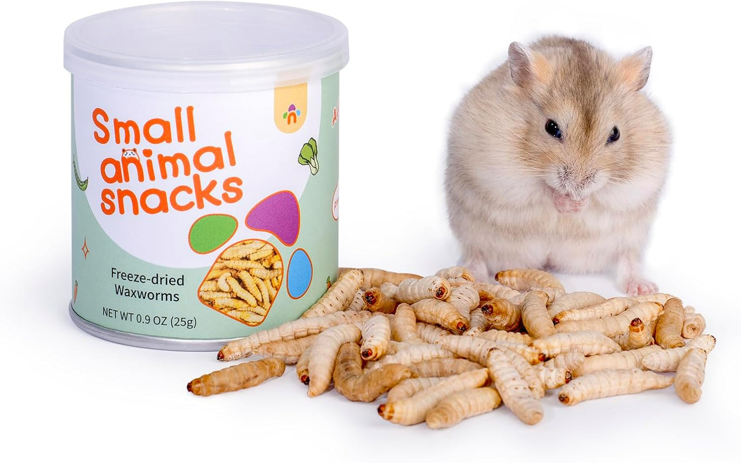 Niteangel Small Animal Snack & Treats - Small Critter Natural Treat for Dwarf Syrian Hamsters Gerbils Mice Sugar Glider Hedgehogs Chickens Birds (Dried Worms- 0.9oz (25g)) - Image 12