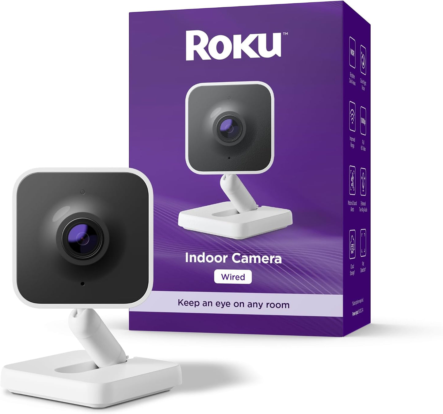 Roku Indoor Camera - Home Security - 2-Pack - Wired Security Camera & Pet Monitor with 1080p HD Color Night Vision, Works with Alexa & Google, Motion & Sound Detection, WDR & WiFi 6 - Image 10