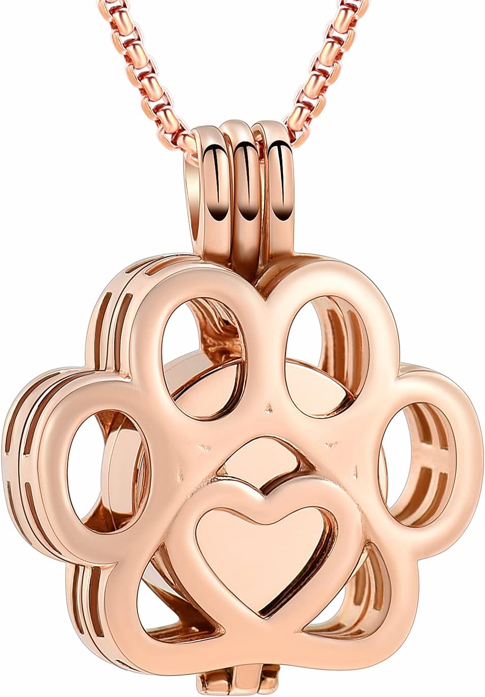Oinsi Pet Cremation Jewelry For Ashes For Dog/Cat Paw Stainless Steel Memorial Locket Urn Necklace Inside Mini Case Keepsake Cremation Jewelry Women Men - Image 15