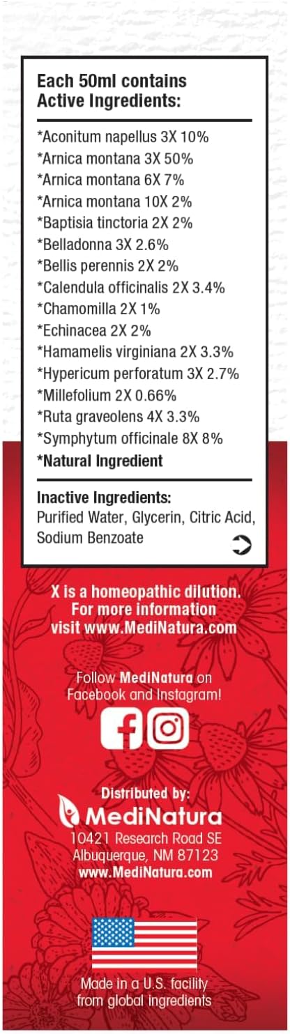 T-Relief Pet Pain Oral Drops packaging showing Arnica and natural ingredients