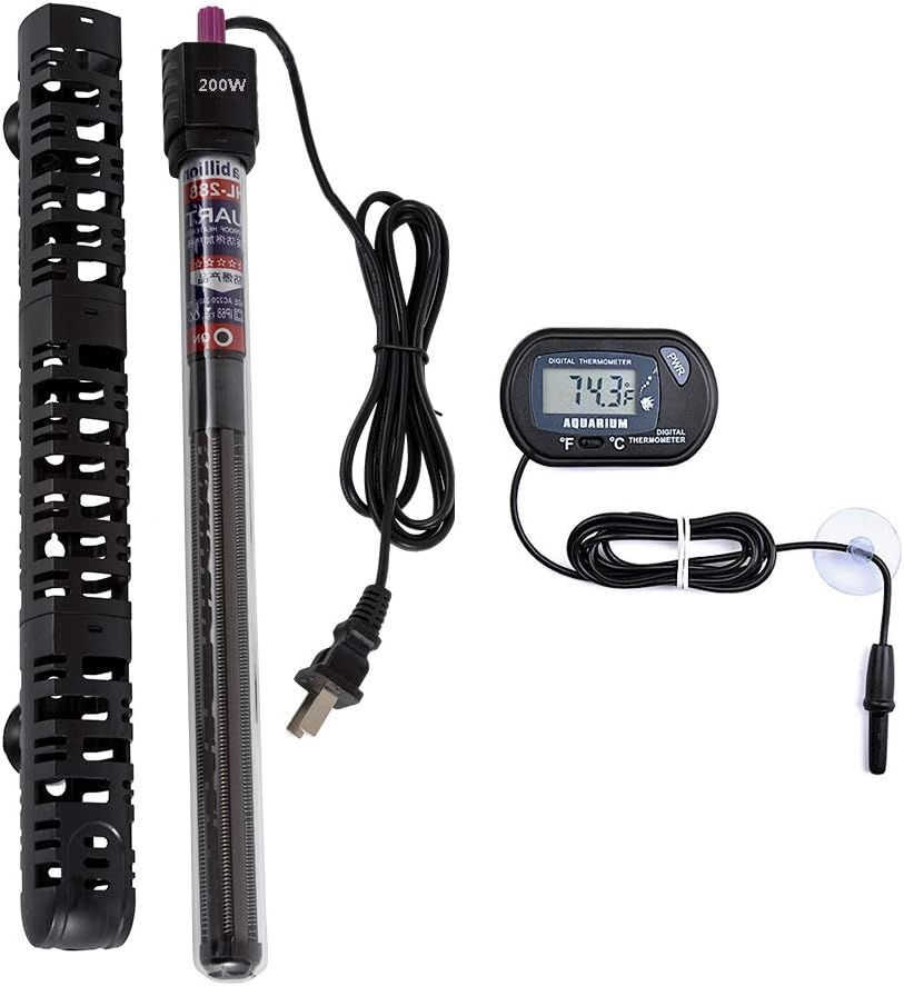 MQ Submersible Aquarium Heater Auto Thermostat, 300W Fish Tank Heater for 35-60 Gallon with LCD Digital Aquarium Thermometer, Shatter-Proof and Blast-Proof - Image 10