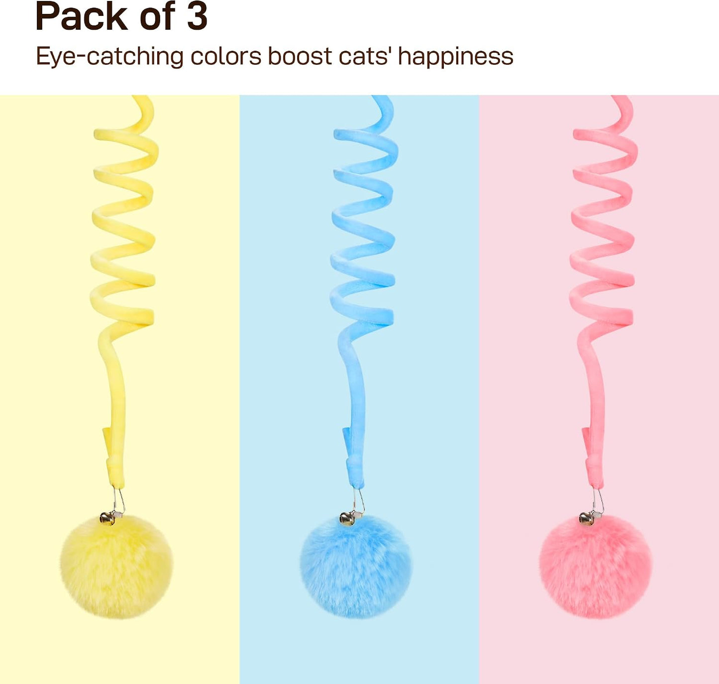 Kitten batting at hanging interactive catnip toy