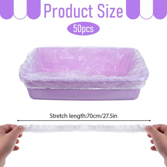 Close up of elastic edge on clear plastic cage liner