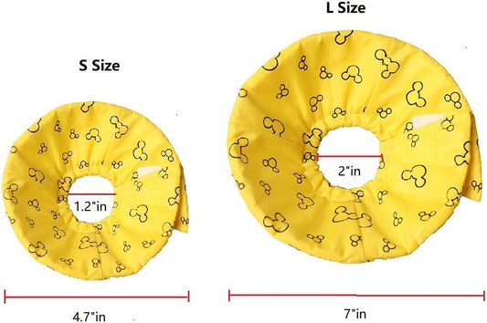 Adjustable small animal Elizabethan collar with soft sponge padding for guinea pigs