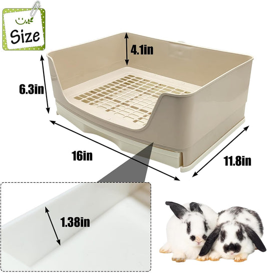 Kathson pet potty corner toilet with drawer open