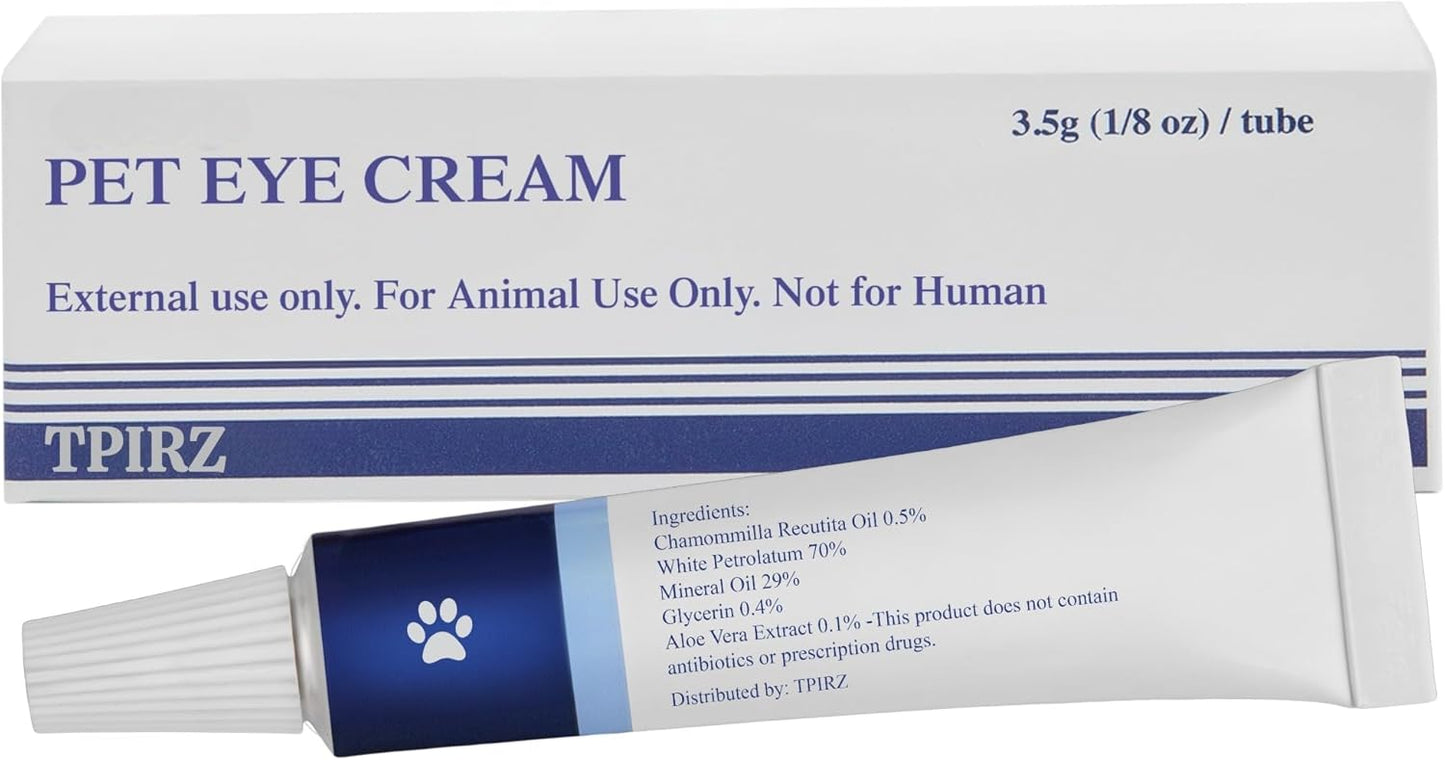 Tpirz sterile eye ointment application instructions on product box.