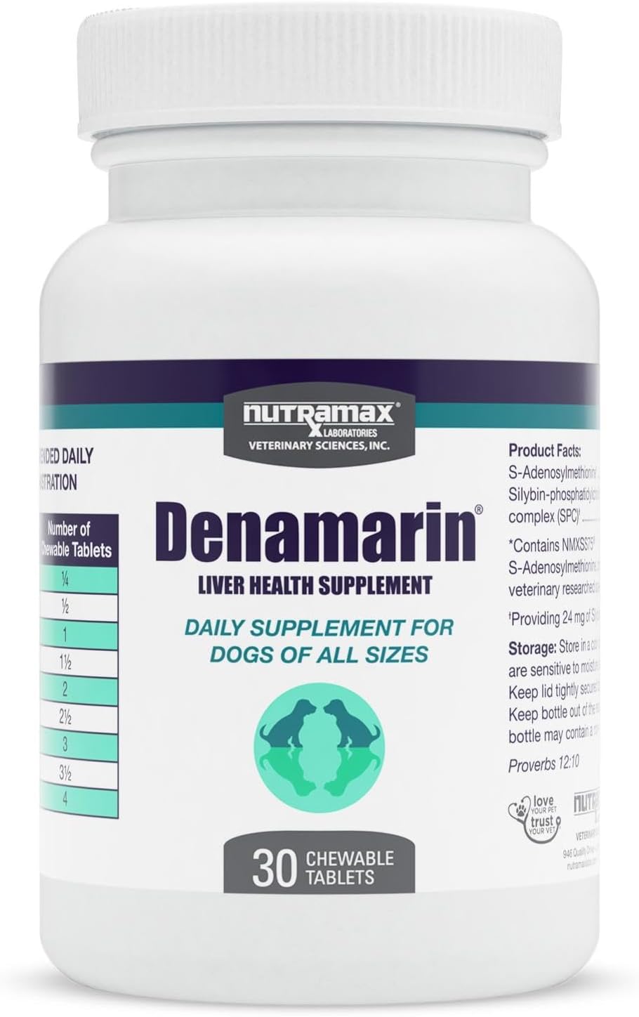 Authentic USA imported Nutramax Denamarin liver supplement for dogs