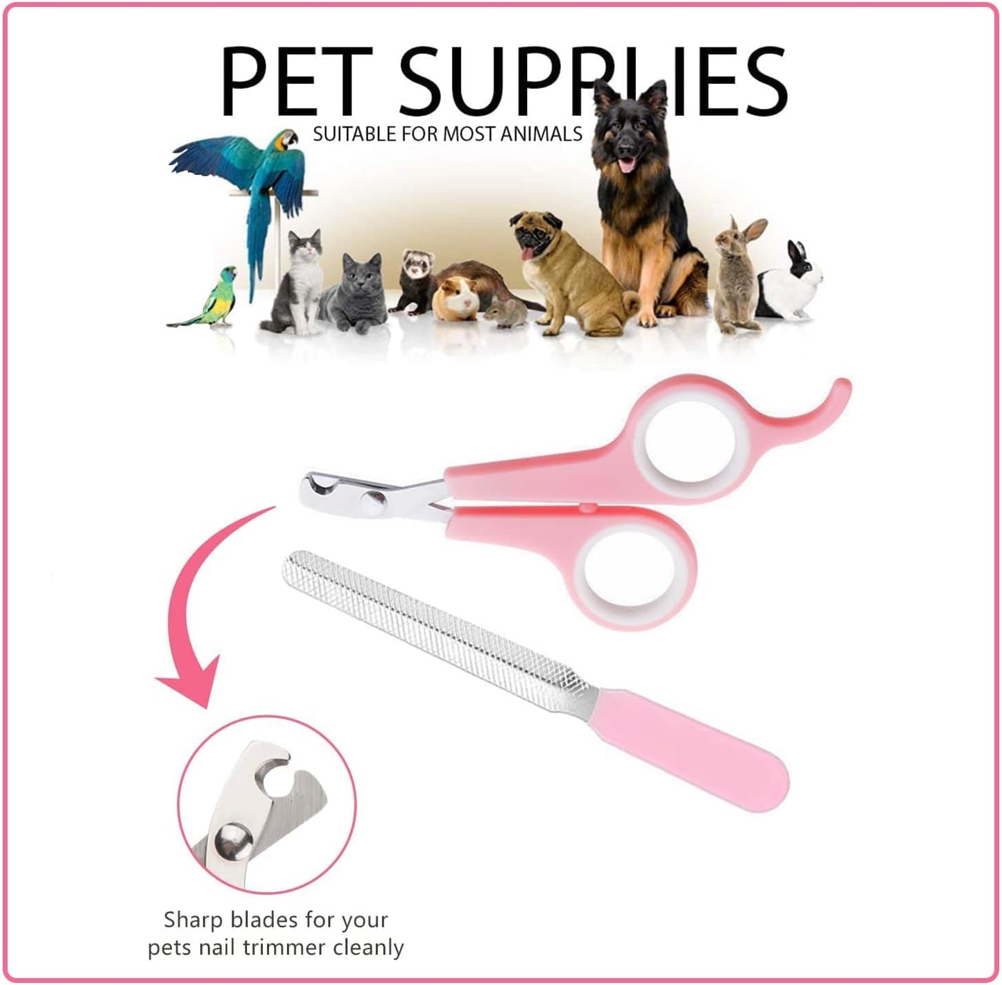 Crafterlife small pet grooming kit lifestyle shot with brush and cleaning tool