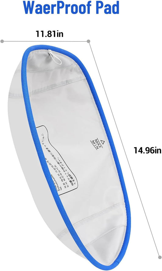 Two pack of replacement pads for open top self cleaning litter box showing scratch resistant material.