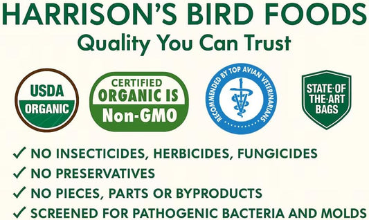 Authentic Harrison's Nuggies organic bird treats packaging