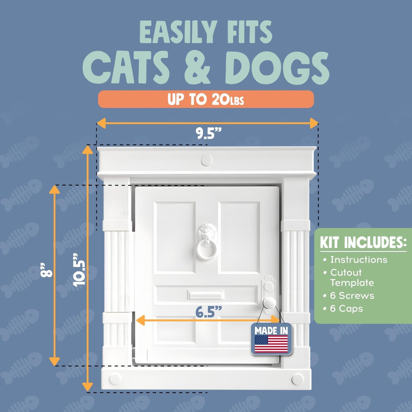 Beacon Hill(R) Interior Cat Door White with Gold accents - Durable Indoor Cat Door for Tall Cats or Dogs, No Flaps, EASY DIY Pet Door, Spacious Large Kitty Door for Cats Up to 25 lbs, by Purrfect Portal - Image 12