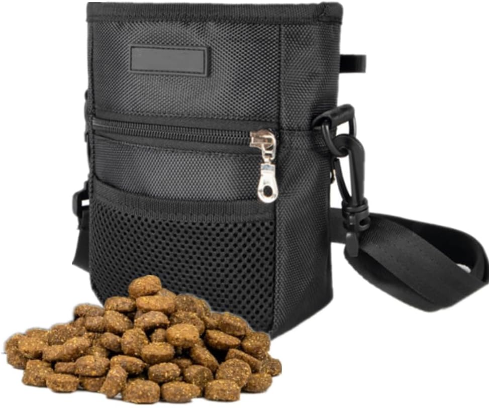 Mini Dog Treat Training Pouch Pet Kibble Treat Snack Bag Portable Puppy Bait Reward Pouch Pet Training Waist Bag Dog Treat Carrier Holder Food Storage Container Pocket for Walking Training Reward - Image 9