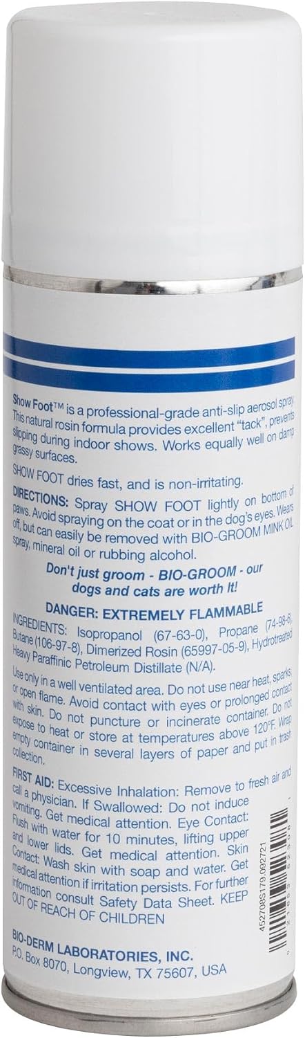 Can of Bio-Groom Show Foot dog paw protector spray