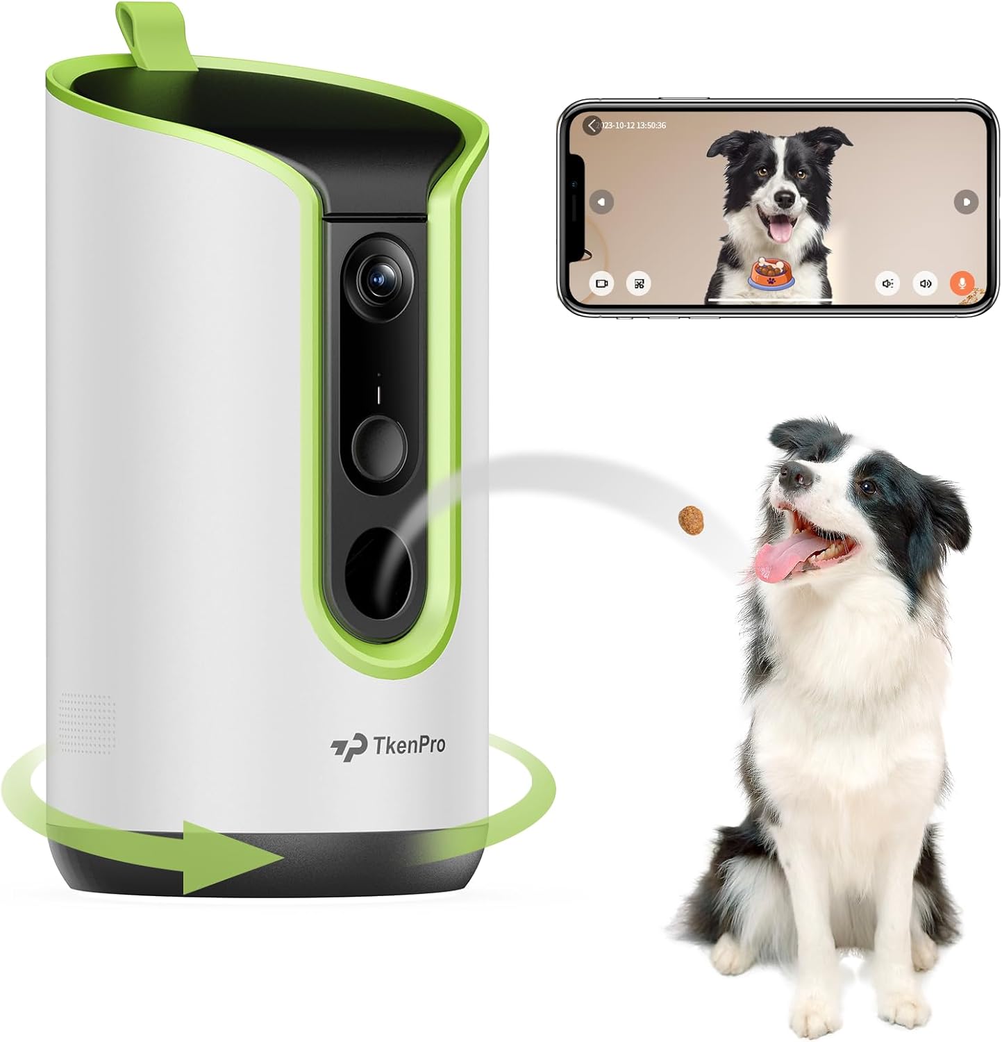 TKENPRO 2K Pet Camera Treat Dispenser, 360 degreesView Dog Camera with Phone App, 5G&2.4G WiFi 2-Way Talk Pet Cam Indoor for Cats Remote Treat Tossing, Motion Alerts, Auto Tracking - Image 10
