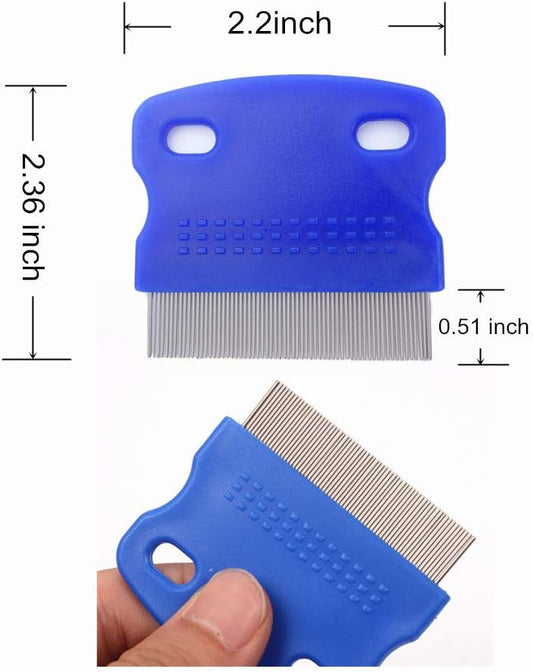 Close up of Hamiyell grooming comb fine metal teeth