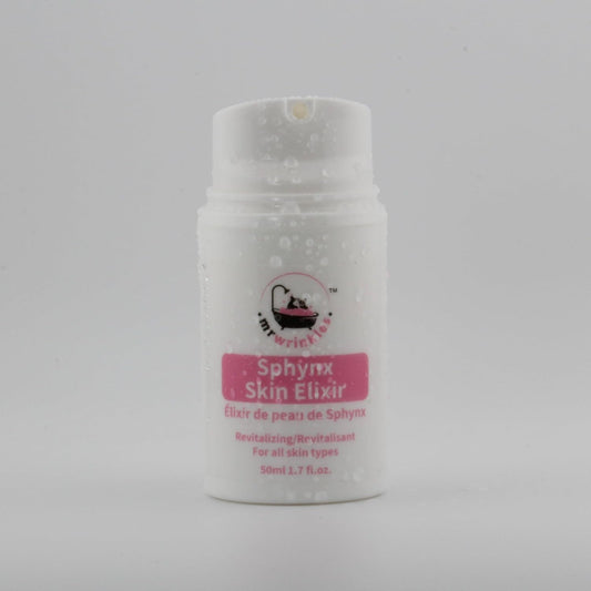 Mr Wrinkles hairless cat skin moisturizer natural botanical formula close up
