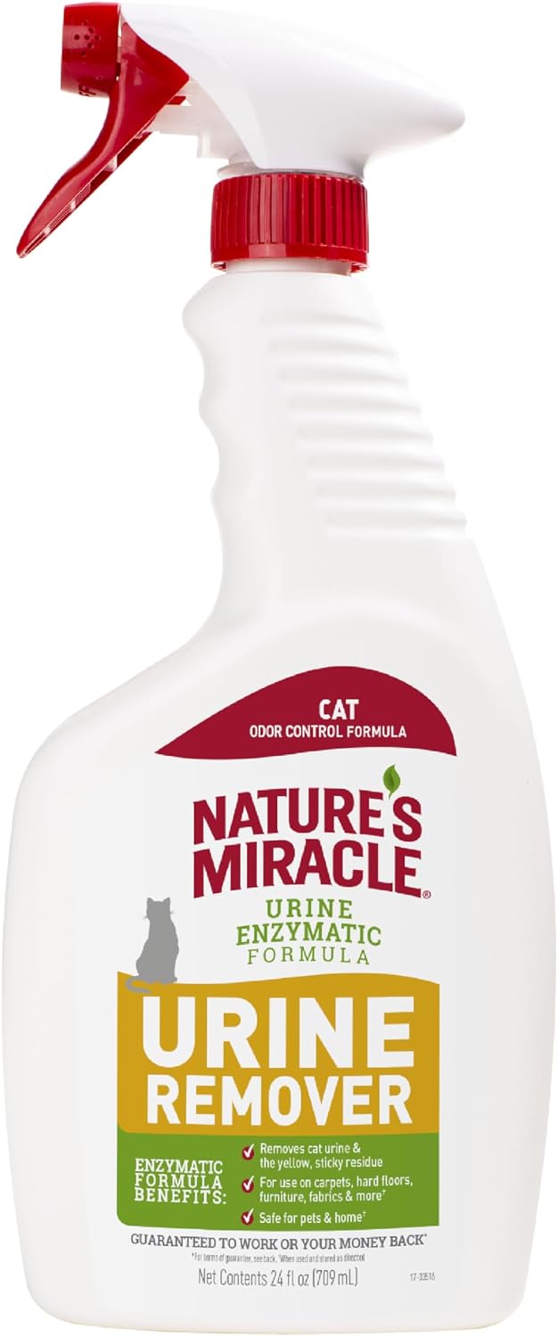 Nature's Miracle Cat Urine Remover, 24 Ounces, Enzymatic Formula - Image 10