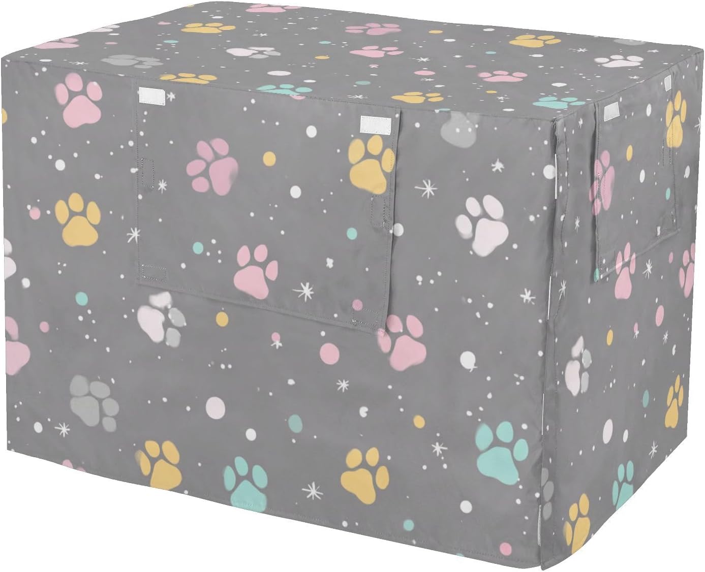 Dog Crate Cover Kennel Cover for Dog Cages Breathable for Wire Cage Indoor Outdoor Primrose Pink Heart Flowers - Image 15