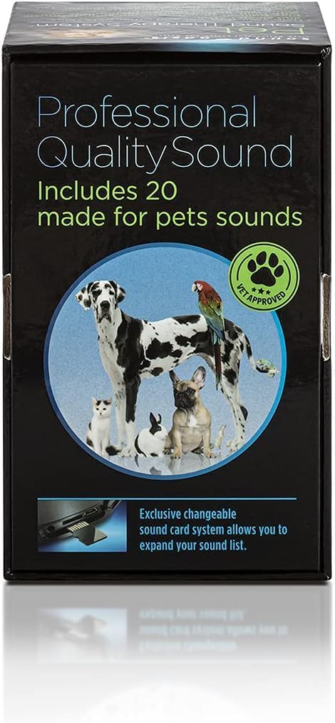 Sound Oasis pet sound machine being packed into a travel bag for stress free pet transportation