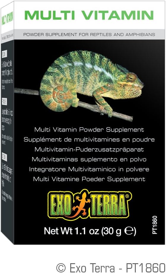 Close up of Exo Terra reptile vitamin powder texture