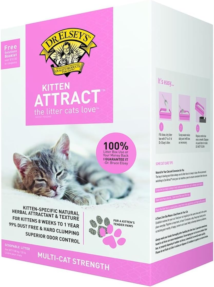 Dr. Elsey's Premium Clumping Cat Litter - Cat Attract - 99% Dust-Free, Low Tracking, Hard Clumping, Superior Odor Control, Natural Herbal Attractant, Unscented & Natural Ingredients, 40 lb - Image 9
