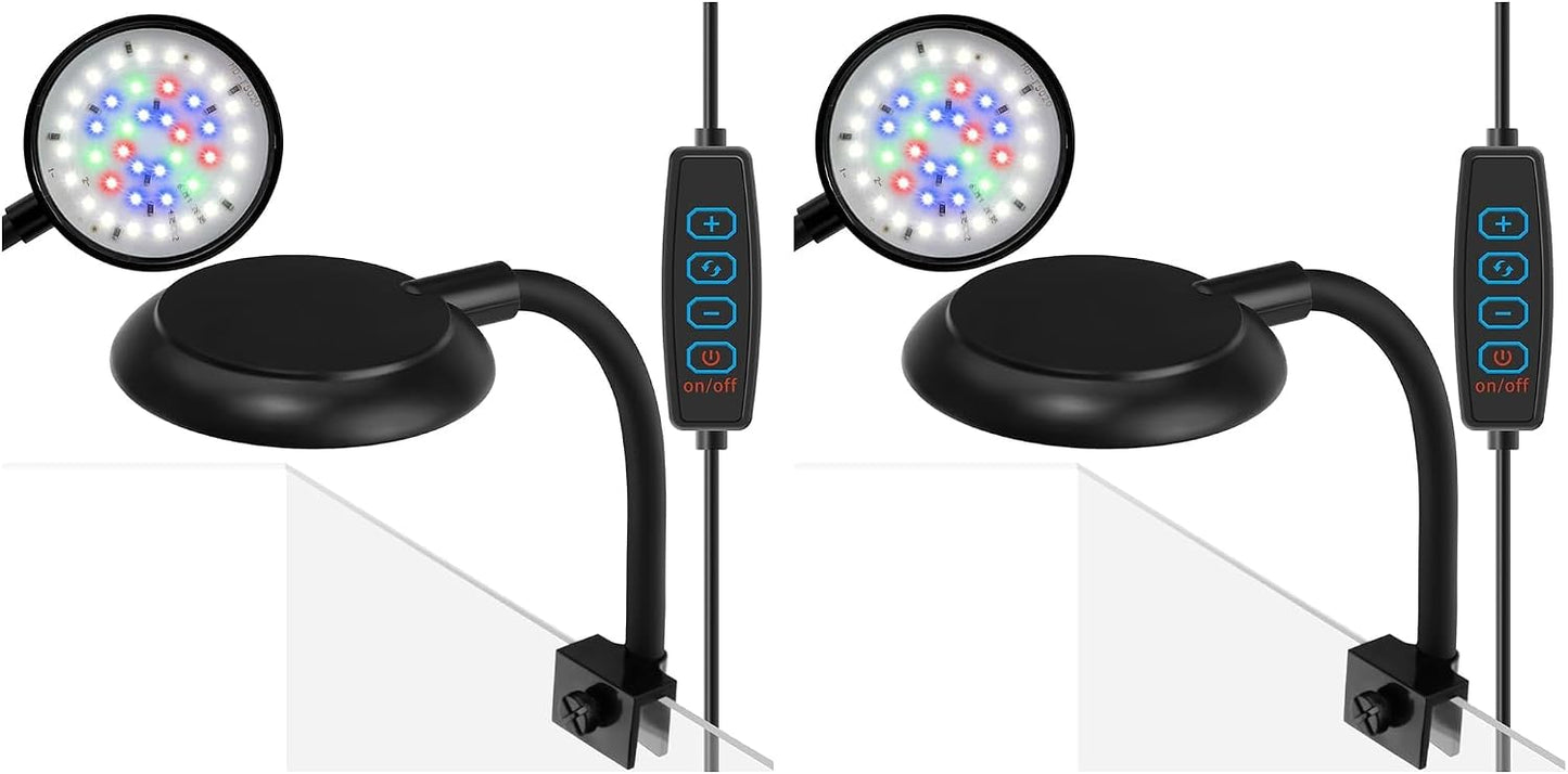 DaToo Mini Clip On Aquarium Light 7W Dimmable Small Fish Tank Light USB Moving Lamp with White Red Blue Green LED for 1 to 3 Gallon Tanks - Image 9
