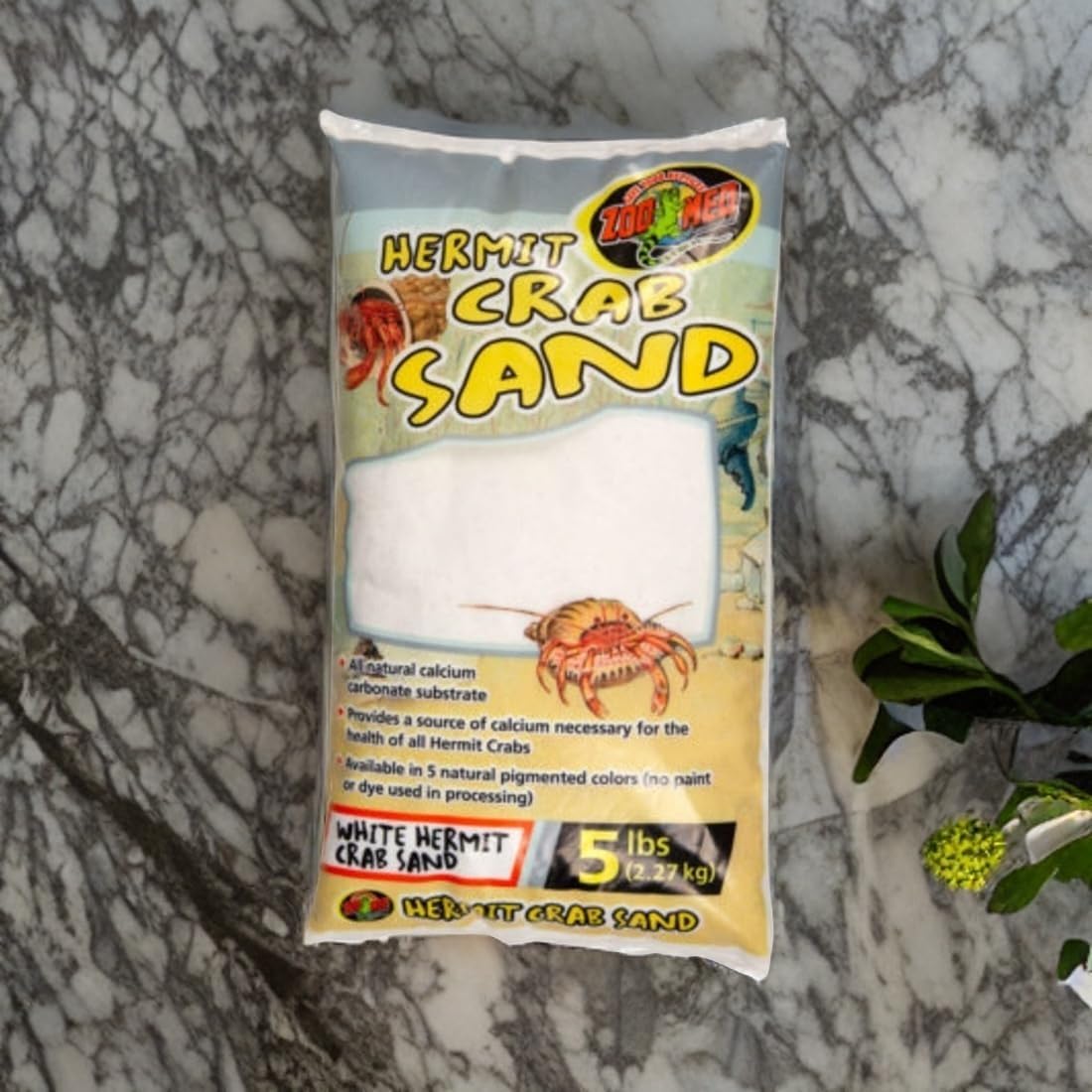 Zoo Med White Hermit Crab Sand 5 pound bag set