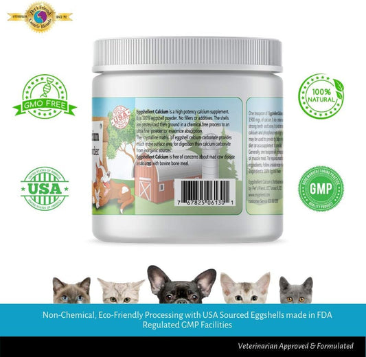 Pet's Friend eggshell calcium powder packaging details