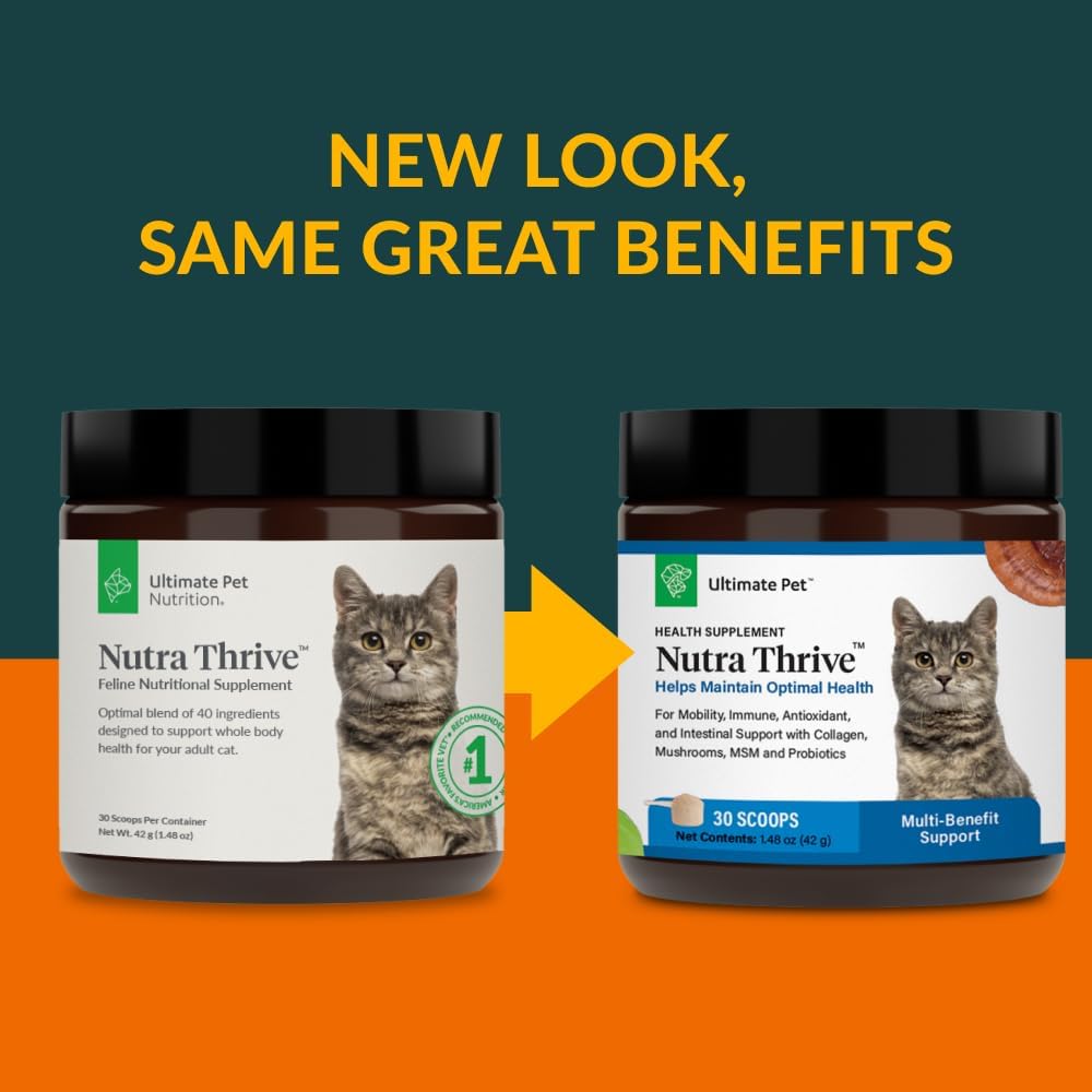 Ingredients and nutrition label for Nutra Thrive cat powder