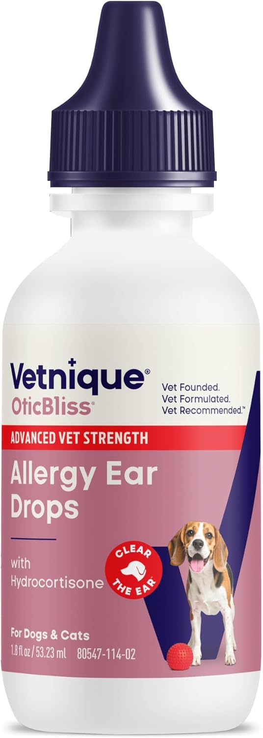 Vetnique Oticbliss Dog Ear Infection Treatment for Dogs & Cats, Otic Ear Solution with 0.2% MicroSilver BG and 1% Hydrocortisone, Medicated Drops for Yeasty Odor, Discharge, Redness, Swelling - Image 10