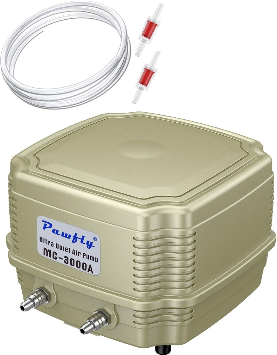 Pawfly 254 GPH Aquarium Air Pump Adjustable Quiet Oxygen Aerator Pump with Multi-Port Air Flow Control Lever Valve Splitter and Airline Tubing for Fish Tanks Ponds and DWC Systems Up to 300 Gallons - Image 9