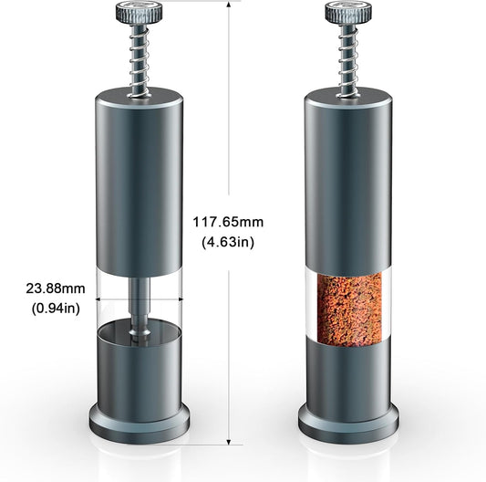 FZONE press to feed fish food dispenser showing the clear fifteen milliliter acrylic viewing window