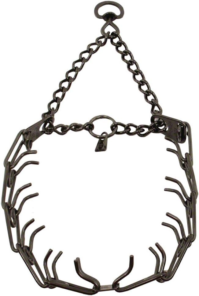 Small breed Herm Sprenger black stainless steel training collar for obedience