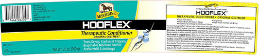 Absorbine Hooflex Original Ointment container detailing active antibacterial and antifungal ingredients