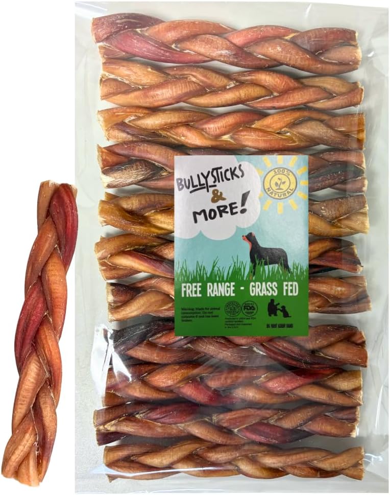 BULLYSTICKS & MORE 12 Inch Bully Sticks (Regular - 8 Pack) | Bully Sticks for Medium Dogs | 100% Grass Fed Beef | Dog Parents Choice Bully Stick Dog Chews | No Hide Bully Bones - Image 15