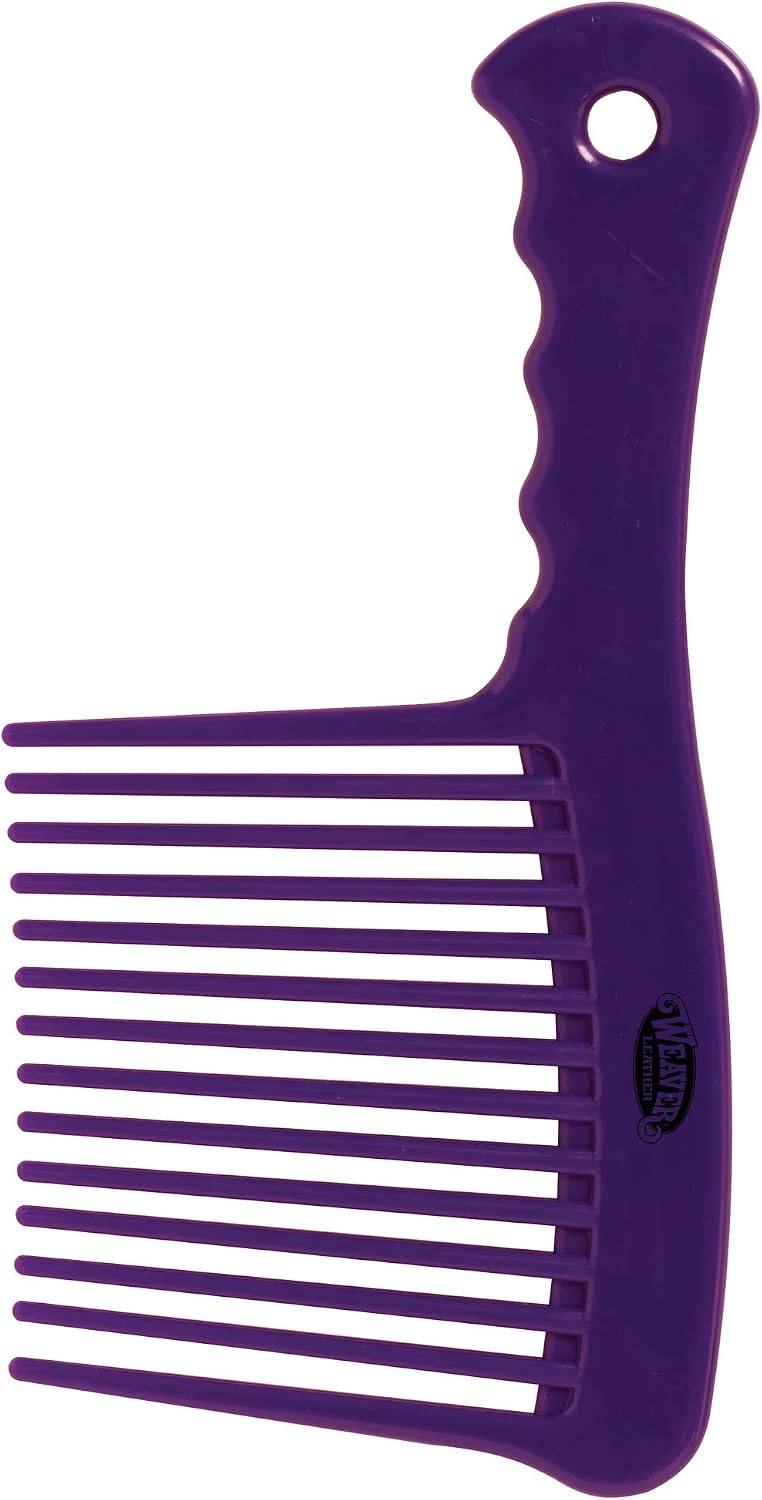 Weaver Long Tooth Mane and Tail Comb in Purple for equine grooming