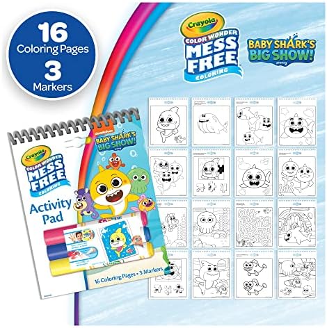 Crayola Color Wonder 3 pack contents displayed showing markers and activity pads